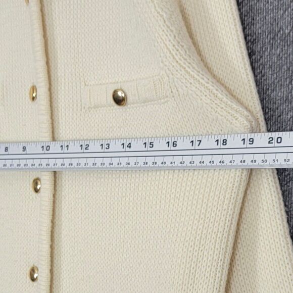 Vintage Millay Cardigan Sweater Womens Small Cream Button Front Made in Japan - Picture 6 of 12